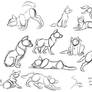 Wolf or Dog Pup Poses Set 1
