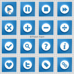Simple Blue Action Buttons