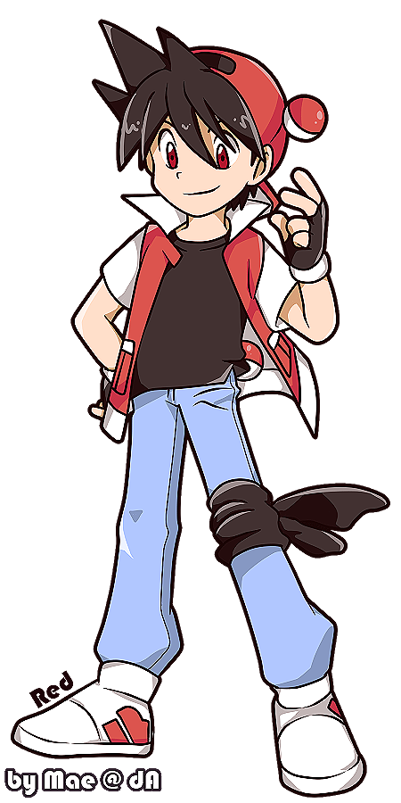Red (Pokemon Masters outfit) by ShiroEyu on DeviantArt