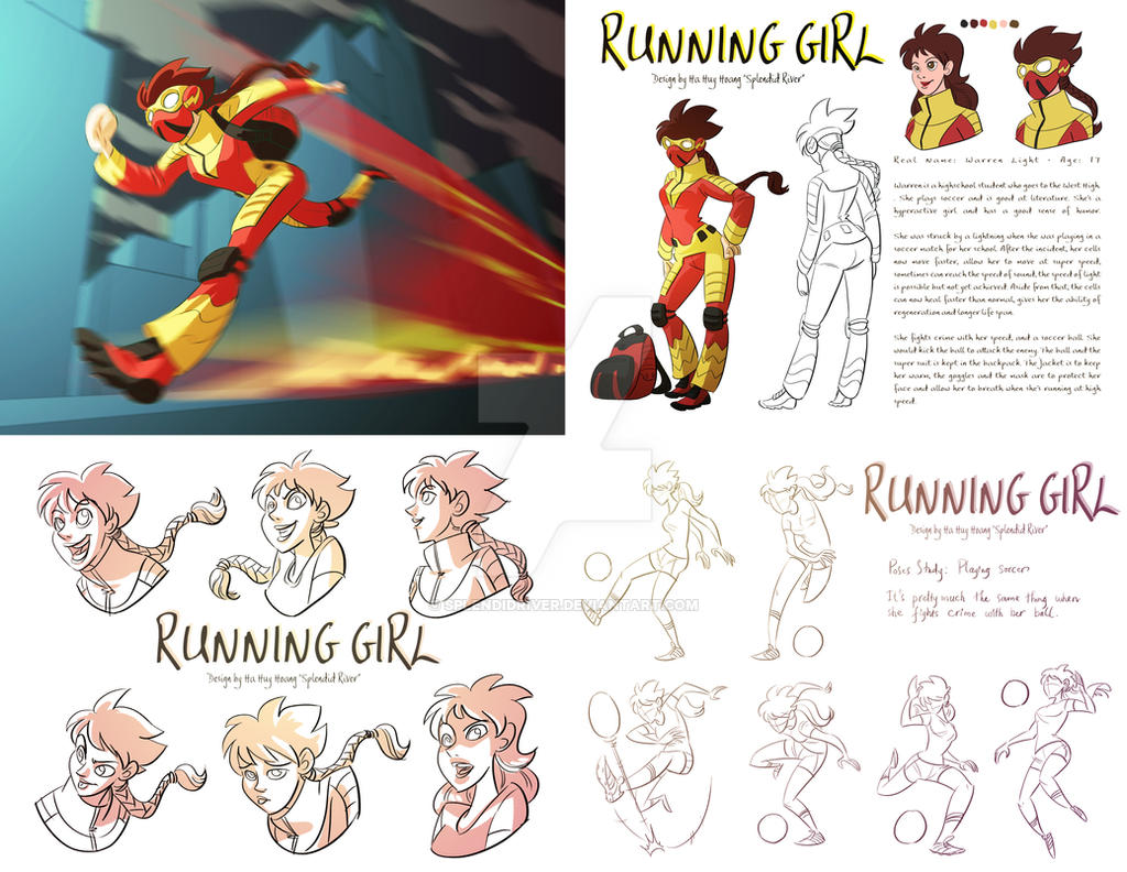 Running Girl Design Sheets