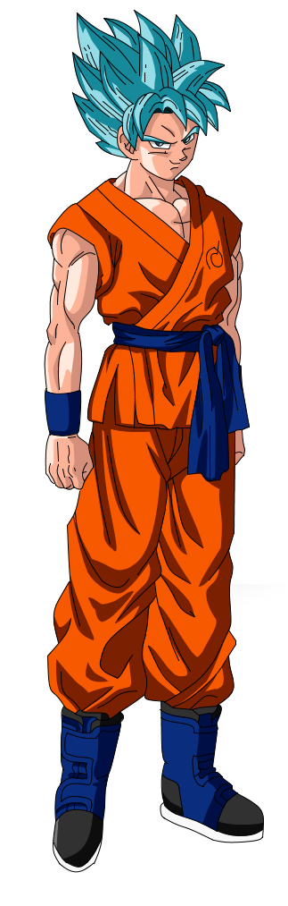 full body of goku turning into a super saiyan, photo