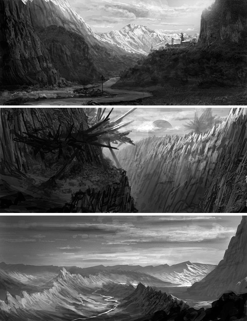 b-w environment paintings 4-5-6