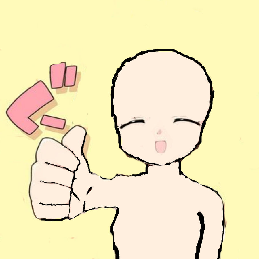 Thumbs up anime girl base by base-a-holic on DeviantArt Thumbs up anime girl base by base-a-holic on DeviantArt