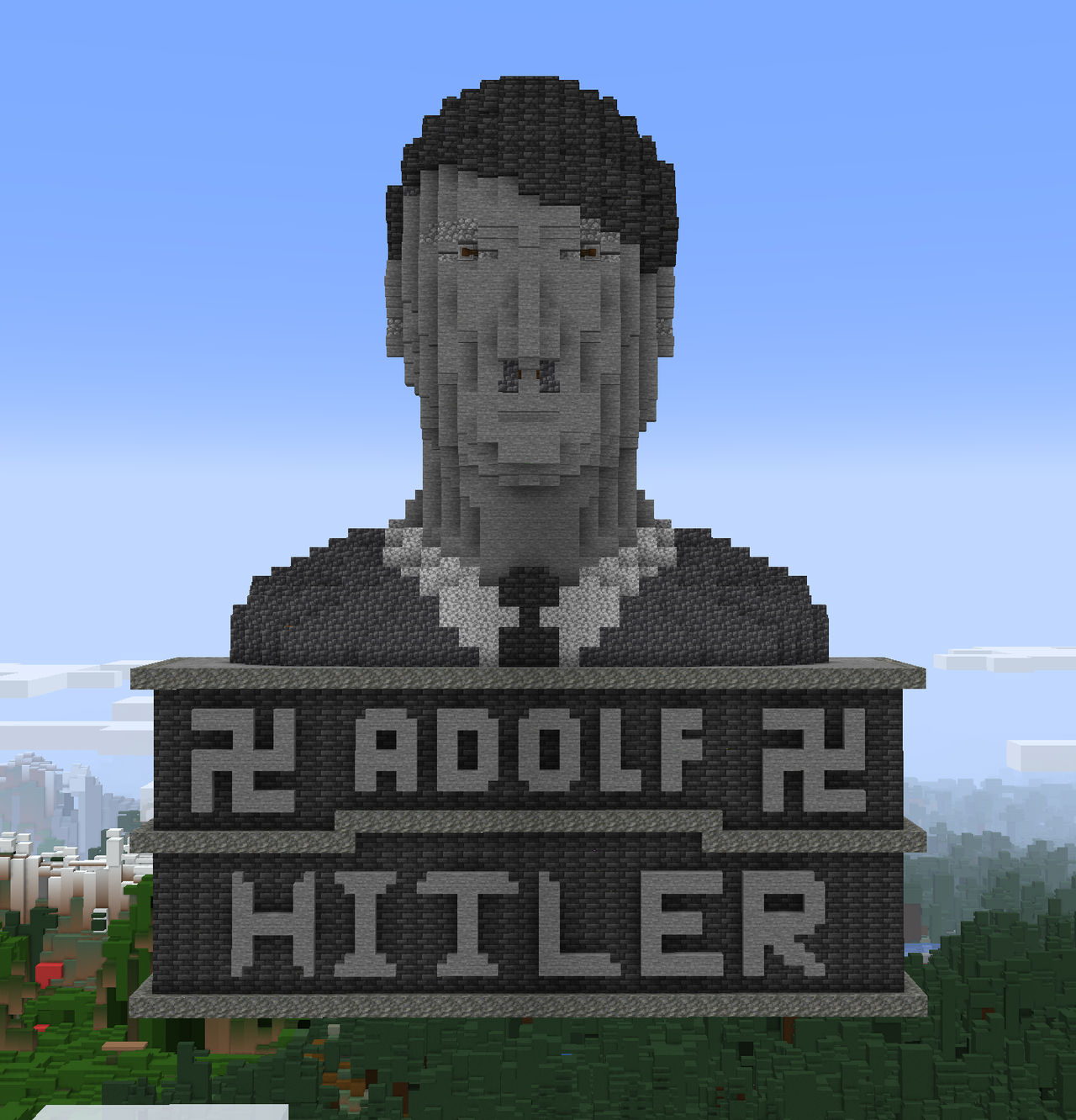 Minecraft Hitler statue by UnusualStuff on DeviantArt