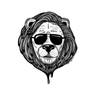 Lion in sunglasses