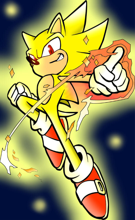 Supersonic One Color Super Sonic (MADE FROM: Color Me - Super Sonic) by VeronaLuna on DeviantArt