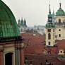 above the rooftops...