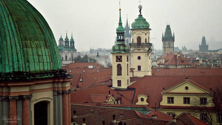 above the rooftops...