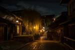 streets of Kyoto at night by LunaFeles