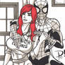 2013 Christmas Sketch Cards: Spidey and Mary Jane