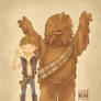 Han Solo and Chewie