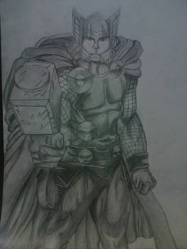 thor in pencil