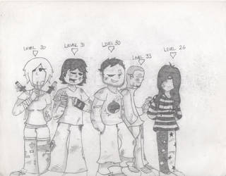 Early concept for the main characters