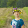 girl in a wreath