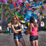 girl with balloons