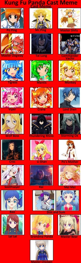 Kung Fu Nanoha cast meme (My Version)