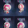 Space Girl Pins