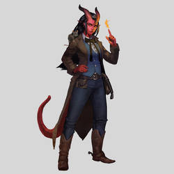 Commission - Tiefling Sheriff