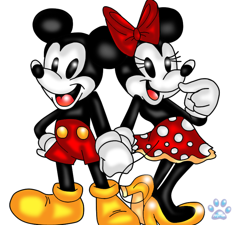 Mickey and Minnie Mouse