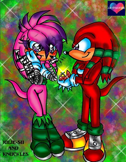 Knuckles giving a ring to