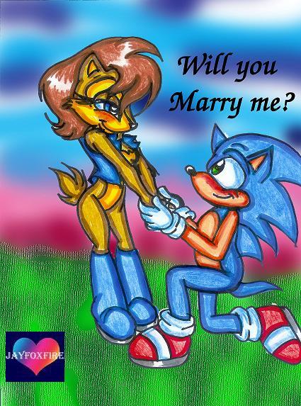 Sonic proposing to Sally