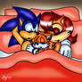 Sonic Sally Tails sleeping colored