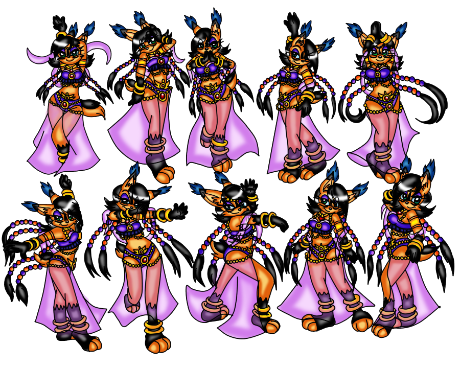Nicole belly dancing poses by jayfoxfire on DeviantArt