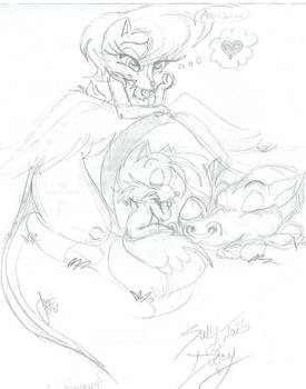 Tails and Dulcy sleeping