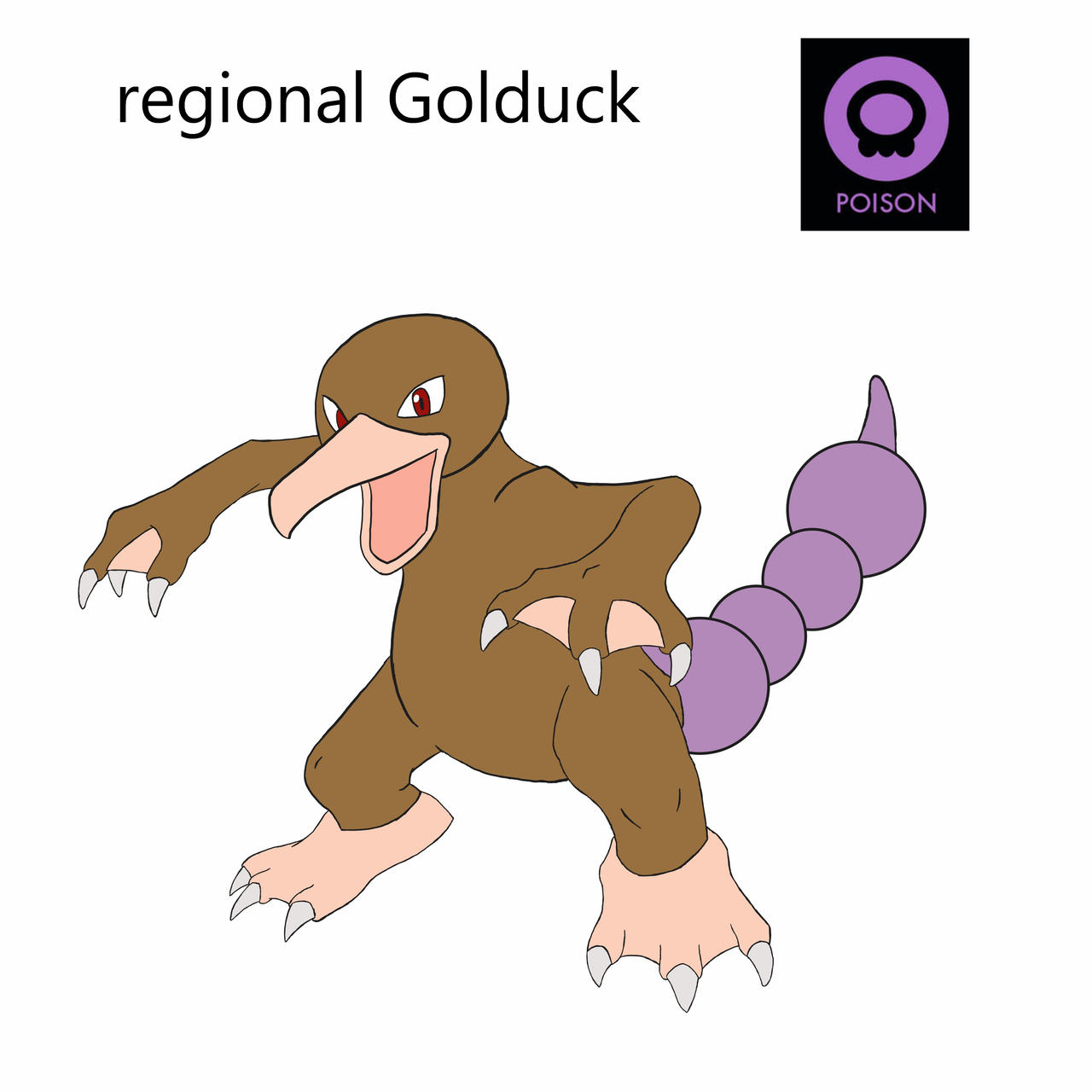 Matk Colduck regional Golduck by PietroUniqo on DeviantArt