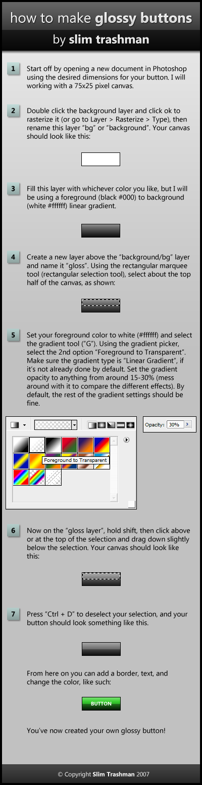 How To Make Glossy Buttons
