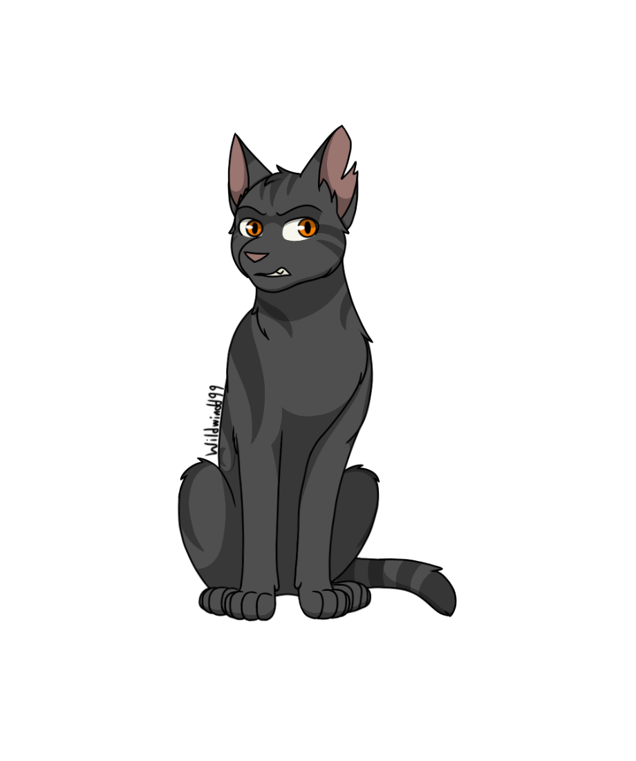 154036 - safe, artist:reruririreruro, firestar (warrior cats), graystripe (warrior  cats), ravenpaw (warrior cats), feral, warrior cats, background character,  black body, black fur, detailed background, english text, fur, green eyes,  group, male