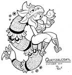 Inktober 23 QUETZALCOATL by FlintofMother3