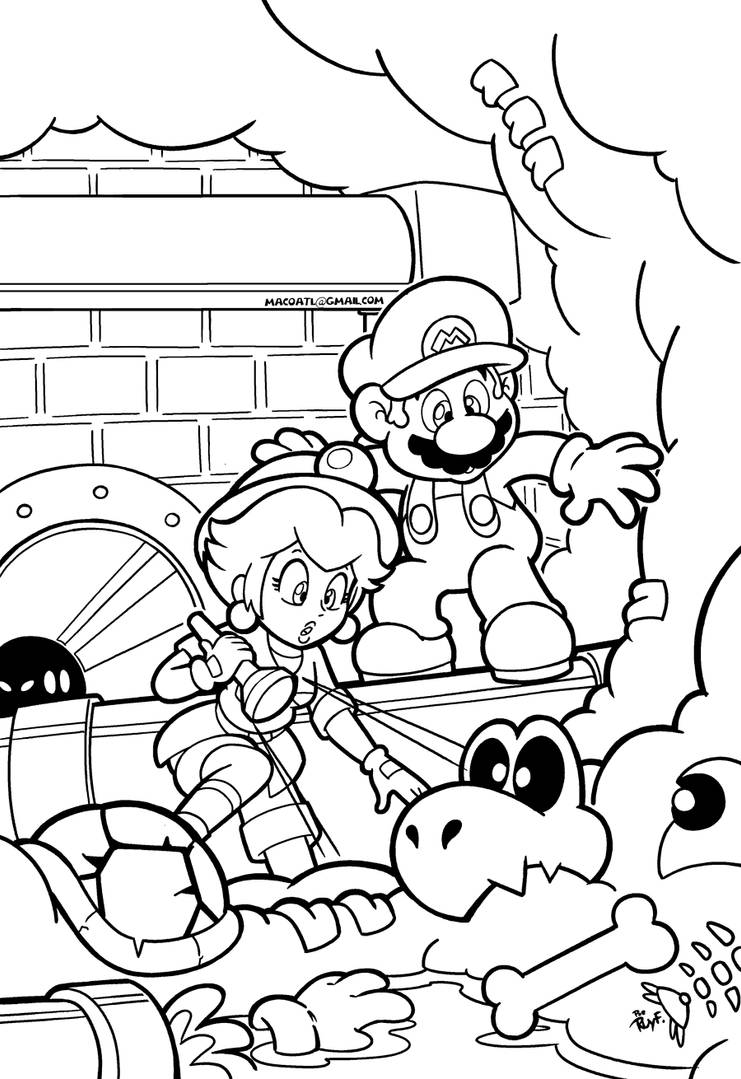 SMB the movie coloring book REMAKE 07 by FlintofMother3 on DeviantArt