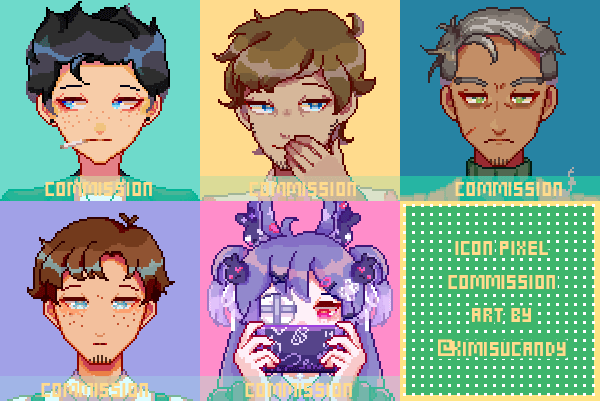commission - Pixel icon style B by KimisuCandy on DeviantArt