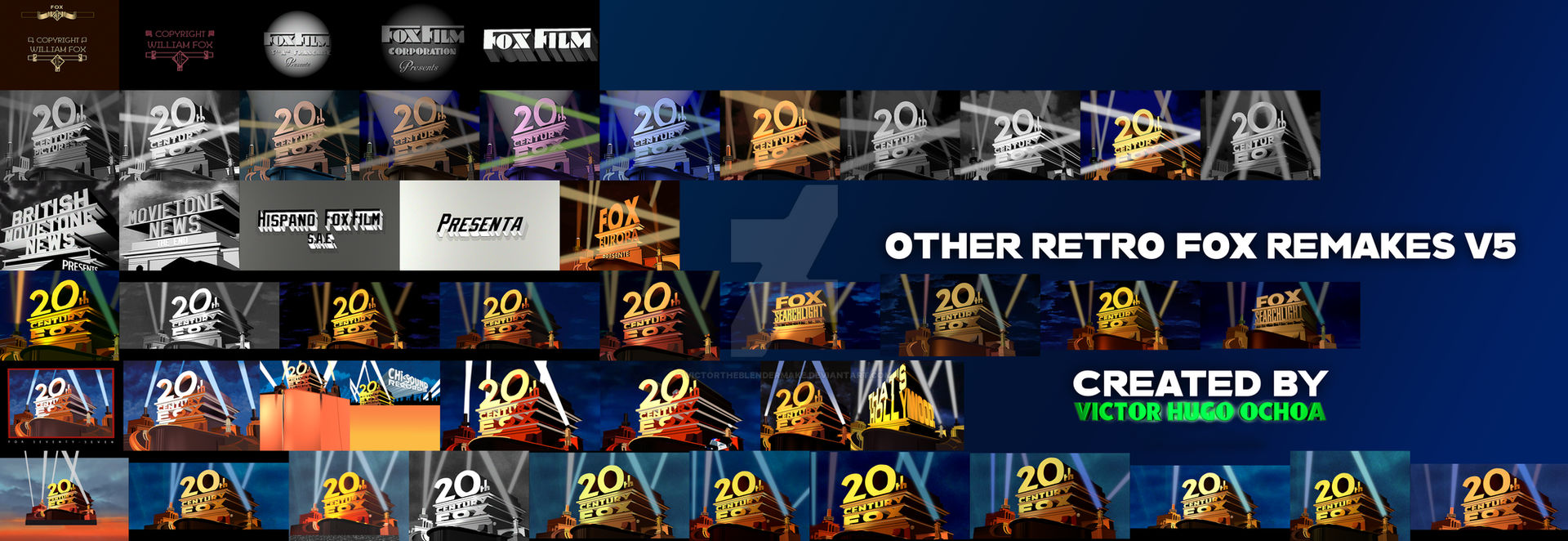 Retro Fox Logo Remakes Part 6 (Variations) by LogoManSeva on