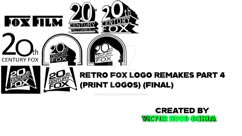 Retro Fox Logo Remakes Part 4 Print Logo Final By