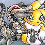 Iron Raptor + Renamon Conbadge