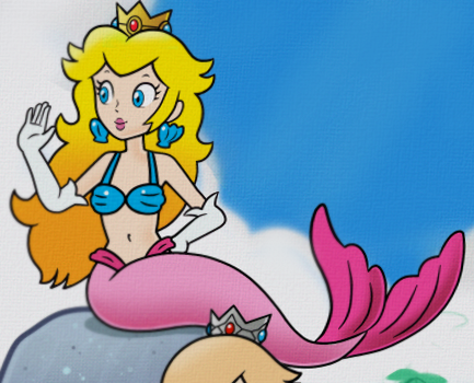 Peach mermaid