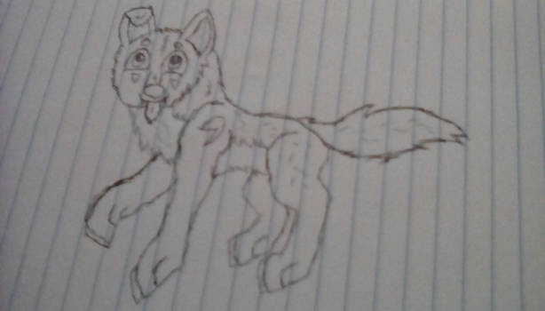 wolf doodle 1