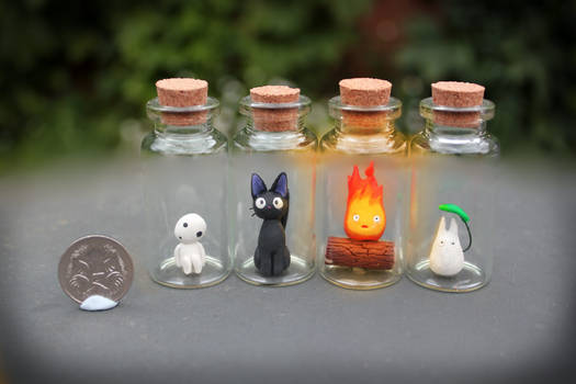 Studio Ghibli Critters in Bottles