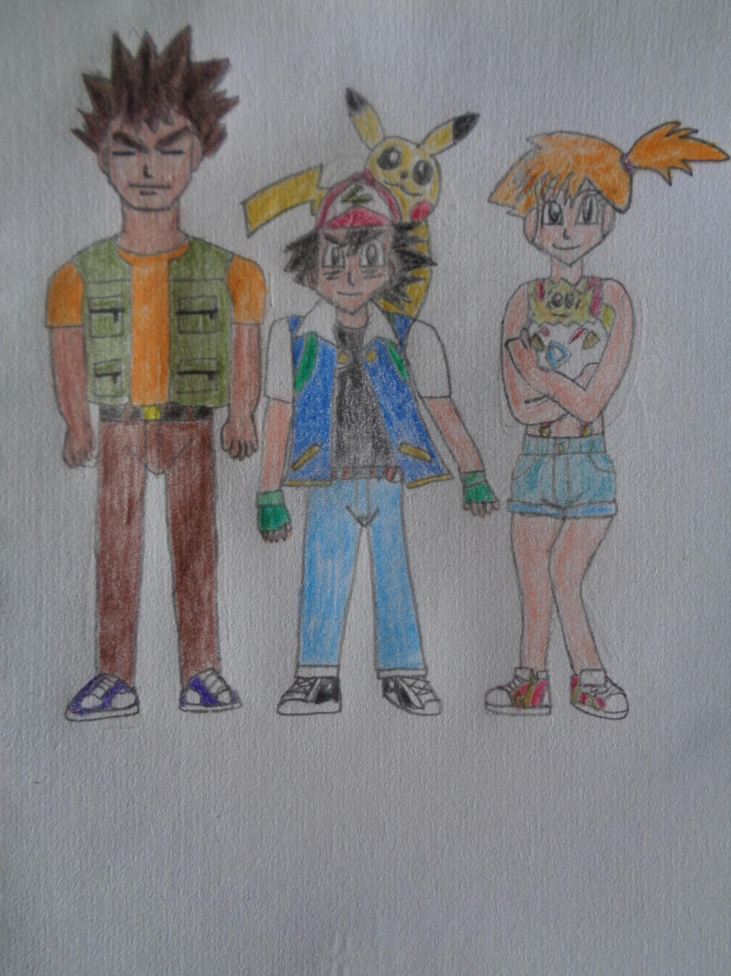 Ash, Brock and Misty colour