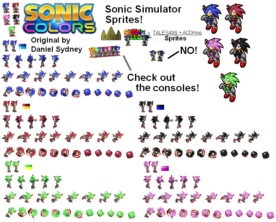 Sonic Colors Simulator sprites.