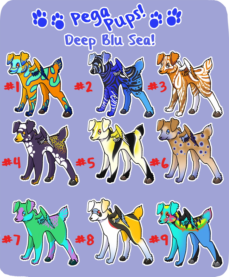 Pega-pups Deep Blu Sea Adoptables! OPEN!