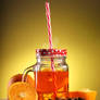 Healthy Infused Orange Detox Drink in a Mason Jar