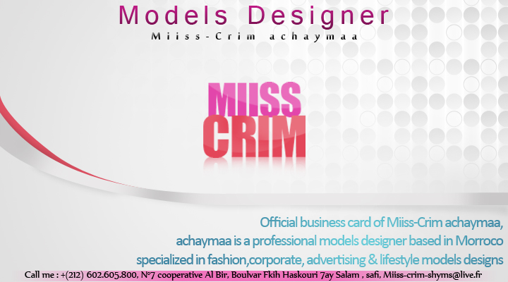 Miss crim business card