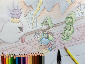Luigi in a mansion