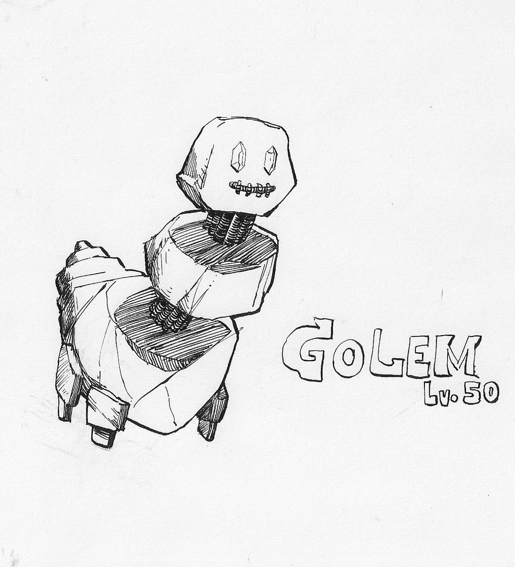 Inktober #5 Golem Lv. 50