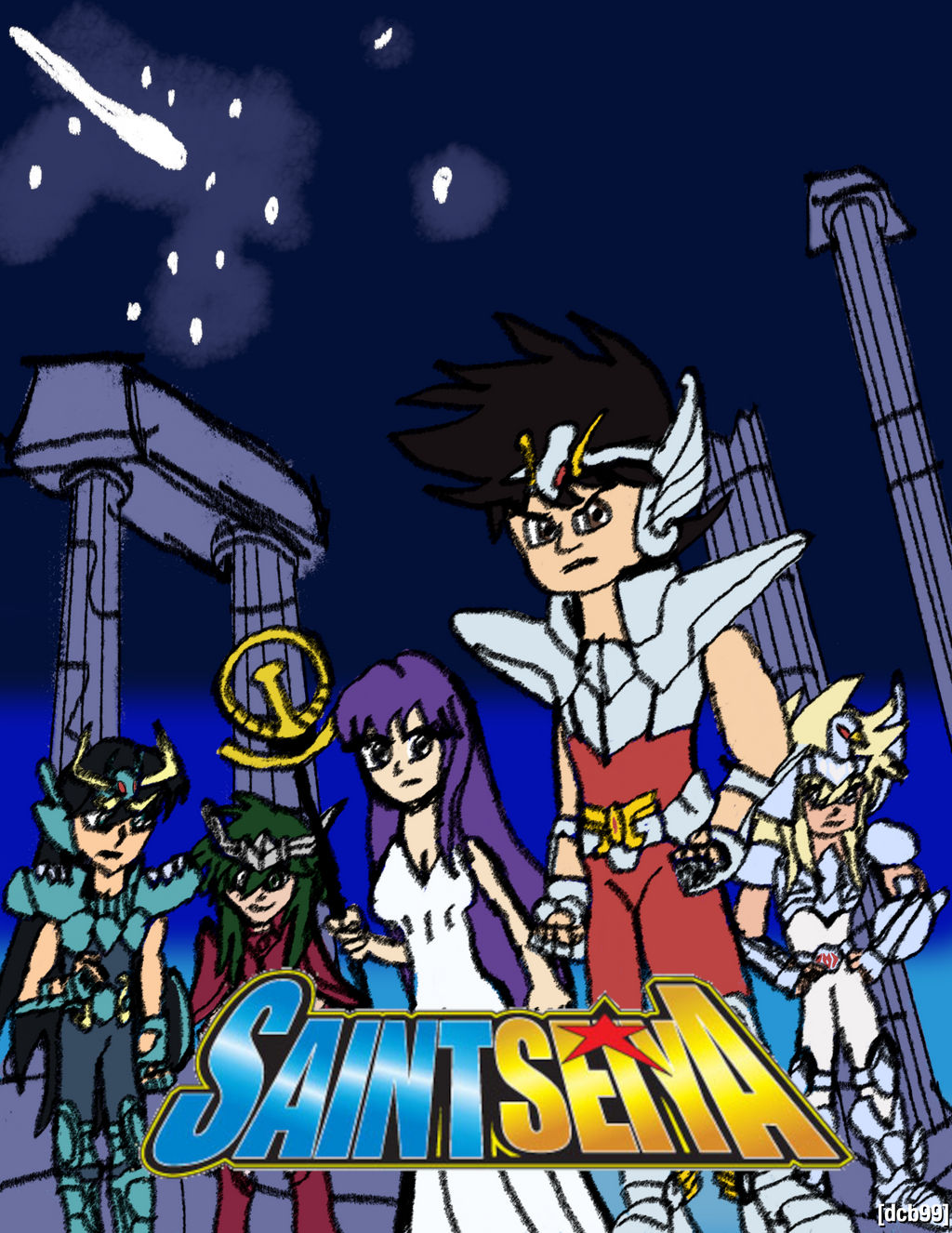 Saint Seiya Netflix poster redraw by dreamcastboy99 on DeviantArt