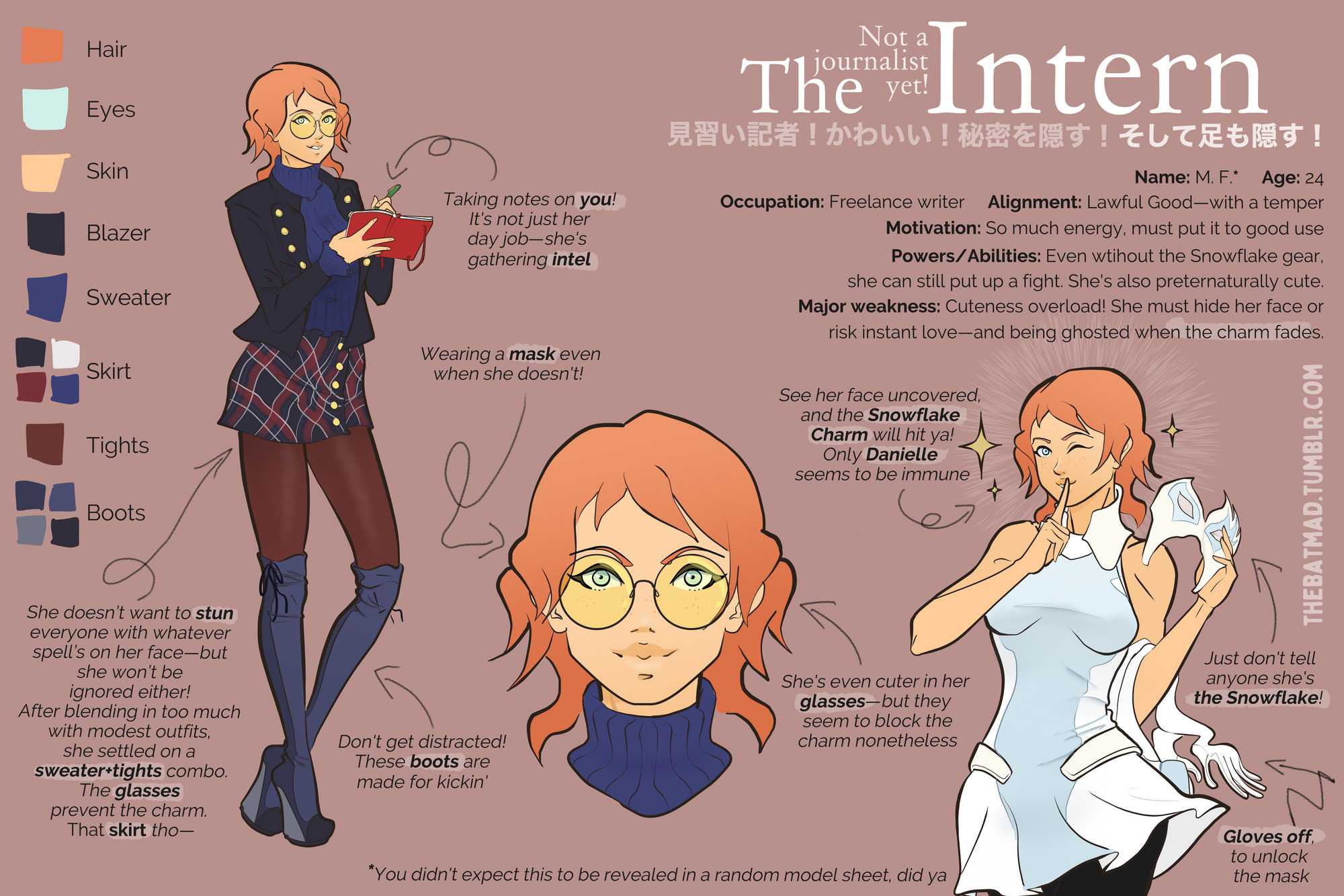 'That pesky intern' - aka (spoiler!) The Snowflake