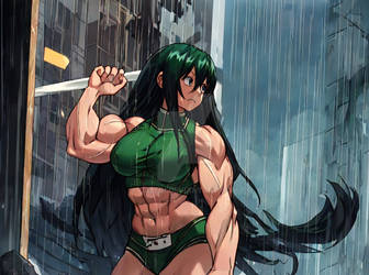 Tsuyu looking On In The Storm.